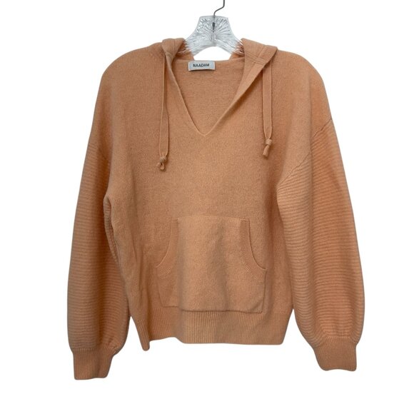 NAADAM Sweaters - Naadam Signature Cashmere Ribbed Sleeves Hoodie in Peach Women's Size XS